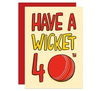Cricket 40th Birthday Card, Card for Husband, Card for Dad, For Boyfriend, Funny Birthday Card, Cricket Fan Card, World Test Match, Cricket Milestone A6 Card (40th)