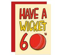 Cricket 60th Birthday Card, Card for Husband, Card for Dad, For Grandad, Funny Birthday Card, Cricket Fan Card, World Test Match, Cricket Milestone A6 Card (60th)