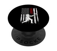 Cricket American Flag Distressed USA Patriotic Player PopSockets Adhesive PopGrip