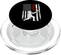Cricket American Flag Distressed USA Patriotic Player PopSockets PopGrip for MagSafe