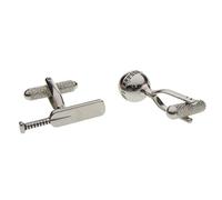 Cricket Ball and Cricket Bat Cufflinks - Supplied in Onyx Art London Cufflink Gift Box