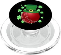 Cricket Ball - Leprechaun Hat St Patrick’s Day PopSockets PopGrip for MagSafe