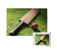 Cricket Bat And Ball,1000 Pieces Wooden Jigsaw Family Game Jigsaw Puzzles for Adults Teens Home Decor