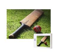 Cricket Bat And Ball,300 Pieces Wooden Jigsaw Family Game Jigsaw Puzzles for Adults Teens Home Decor