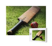Cricket Bat And Ball,500 Pieces Wooden Jigsaw Family Game Jigsaw Puzzles for Adults Teens Home Decor