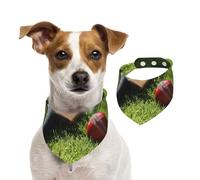 Cricket Bat And Ball,Dog Bandanas Cotton Pet Scarf Adjustable Bibs for Pet,M