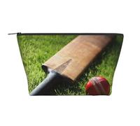 Cricket Bat and Ball, Toiletry Pouch Makeup Bag Cosmetic Bag Portable Travel Toiletry Bag