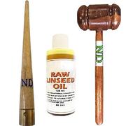 Cricket Bat Care Kit - Wood Mallet, Linseed Oil, Grip Cone & More - Essential Maintenance Tools for Bat Preparation & Longevity