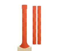 Cricket Bat Grips - Premium Rubber Cricket Bat Grip Tape for Maximum Hold & Shock Absorption | 4 Styles | Multi-Color | Pack of 2| Durable Bat Grips Cricket (2, Orange, Chevron)