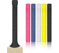 Cricket Bat Grips - Premium Rubber Cricket Bat Grip Tape for Maximum Hold & Shock Absorption | 4 Styles | Multi-Color | Pack of 5| Durable Bat Grips Cricket (5, Multi Colour, Grooved)