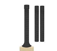 Cricket Bat Grips - Premium Rubber Cricket Bat Grip Tape for Maximum Hold & Shock Absorption (5, Black, Grooved)