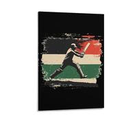 Cricket Bat Player Wall Art Paintings Canvas Artwork Pictures Poster Print Home Decorations