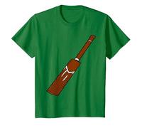 Cricket Bat T-Shirt, Youth, Kelly Green, Medium