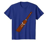 Cricket Bat T-Shirt, Youth, Royal Blue, X-Small
