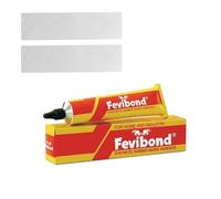Cricket Bat Toe Guard Glue Set - Strong Durable Bond for Wooden Bats | Easy Application with 2 Sandpapers (White)