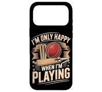 Cricket Batsman Im Only Happy When Im Playing Case for iPhone 17 Pro Max