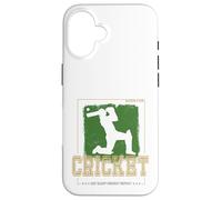 Cricket Batsman Vintage Pitcher Player Trainer and Coach Case for iPhone 16
