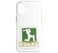 Cricket Batsman Vintage Pitcher Player Trainer and Coach Case for iPhone 16 Plus