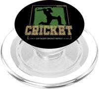 Cricket Batsman Vintage Pitcher Player Trainer and Coach PopSockets PopGrip for MagSafe