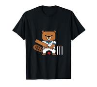 Cricket Beaver Batsman 01 Cute Animal Player T-Shirt