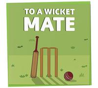 Cricket Birthday Card for Men, To A Wicket Mate, Card for Cricket Fan or Sport Lover, Gift Men
