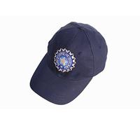 CRICKET CAP BASEBALL STYLE WITH INDIA LOGO ADJUSTABLE CLOSURE BLUE ONE SIZE LARGE LOGO BASEBALL CAP