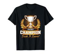 Cricket Champion Funny Trophy Design T-Shirt