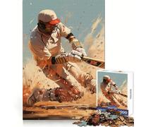 Cricket Dynamic Sport Game Jigsaw Puzzles1000 Pieces Leisure Game Smooth Connection Fun Activity Night Activity (38x26cm)