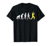 Cricket Evolution Batsman Bowler Player Fans T-Shirt