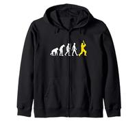 Cricket Evolution Batsman Bowler Player Fans Zip Hoodie
