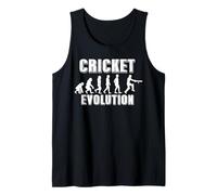 Cricket Evolution Funny Sports Humor for Cricket Fans Tank Top