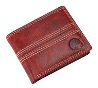 CRICKET-GIFTS - Buffalo Leather Cricket Wallet | RFID Protection | 7 Card Slots | Coin Pouch & ID Holder | Cricket Fan Accessory | Multicoloured, 10cm x 8cm, Leather
