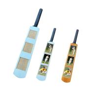 CRICKET-GIFTS Mini Bat Photo Frame - 40cm Wooden Cricket Bat with 3 Passport-Style Photo Holders (Unvarnished or Finished)