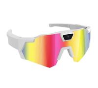 Cricket Glasses with Camera, 4K Video Camera Glasses for Outdoor Activity, Dazzling Smart POV Recording Sunglasses(NeonB)