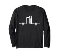 Cricket Heartbeat Cricket Player Bowler Batsman Cricket Long Sleeve T-Shirt