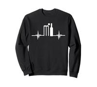 Cricket Heartbeat Cricket Player Bowler Batsman Cricket Sweatshirt