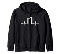 Cricket Heartbeat Cricket Player Bowler Batsman Cricket Zip Hoodie