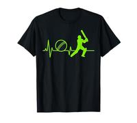 Cricket Heartbeat Tee Pulse Batsman Design for Player & Fans T-Shirt