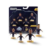 CRICKET ICONS Kolkata Knight Riders Collectible Figurine - Pack of 4, IPL Edition, Miniature Colletables with 360° Rotatable Heads - Sports Fan Memorabilia for Cricket Fans & Collectors