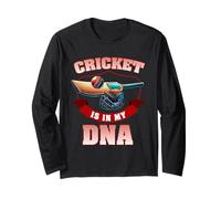 Cricket Is In My DNA Cricket Player Bowler Batsman Cricket Long Sleeve T-Shirt