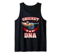 Cricket Is In My DNA Cricket Player Bowler Batsman Cricket Tank Top
