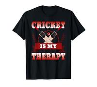 Cricket Is My Therapy Cricket Player Bowler Batsman Cricket T-Shirt