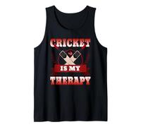Cricket Is My Therapy Cricket Player Bowler Batsman Cricket Tank Top