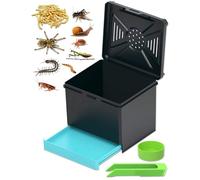 Cricket Keeper - Multi Purpose Insect Habitat for Crickets, Dubia Cockroaches, breadworms, and Silkworms, with Ventilation and Breathability (No Assembly Needed) (Black)