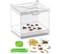 Cricket Keeper - Multi Purpose Insect Habitat for Crickets, Dubia Cockroaches, breadworms, and Silkworms, with Ventilation and Breathability (No Assembly Needed) (Transparent)