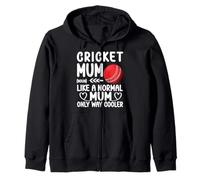 Cricket Mum Definition Normal Only Cooler Cricket Mum Gifts Zip Hoodie