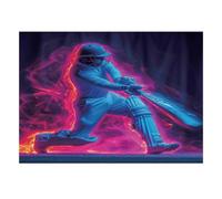 Cricket Player Bat Jigsaw Puzzle, 1000 Pcs For Adults | 38x26cm Puzzle Fans, Birthday Gift, Cardboard, Mood Calming, Tight Puzzle Fit