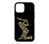Cricket Player Batsman Silhouette Sports Equipment Case for iPhone 12 mini