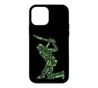 Cricket Player Equipment Art Silhouette Case for iPhone 12 mini