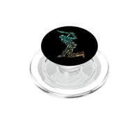 Cricket Player Icon Mosaic Sport Design PopSockets PopGrip for MagSafe